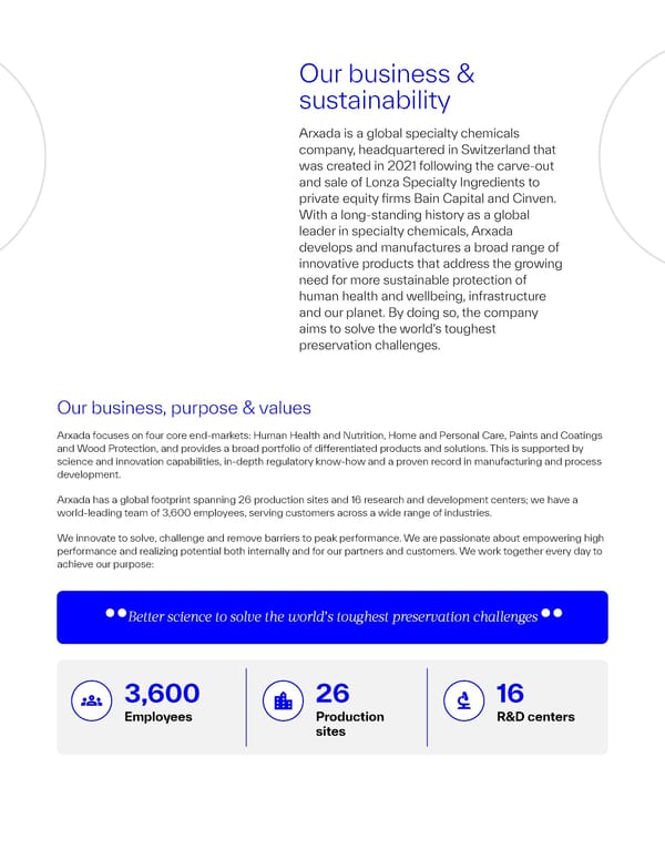 2022 Sustainability Report | The Power of Science & Sustainability - Page 4