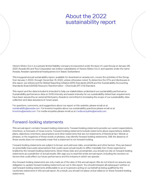 2022 Sustainability Report | The Power of Science & Sustainability - Page 13