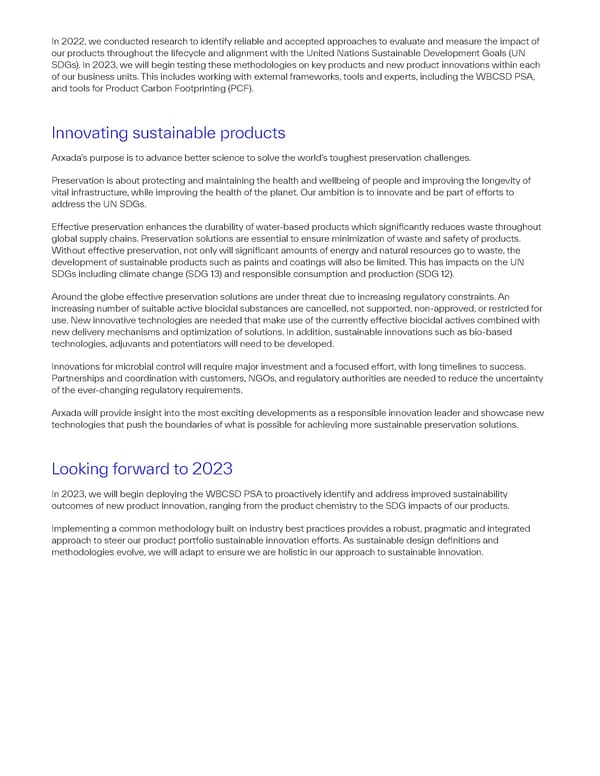 2022 Sustainability Report | The Power of Science & Sustainability - Page 29