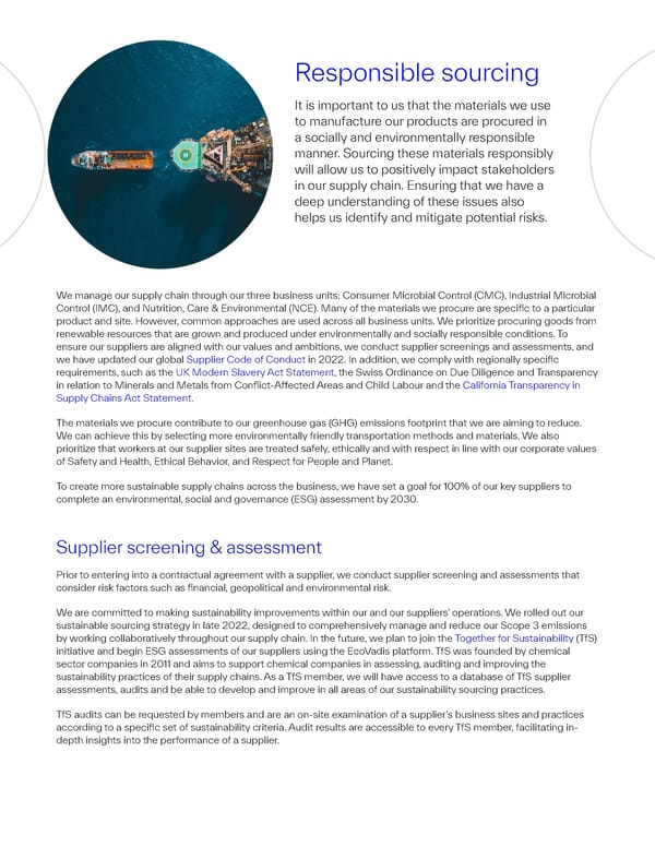 2022 Sustainability Report | The Power of Science & Sustainability - Page 34
